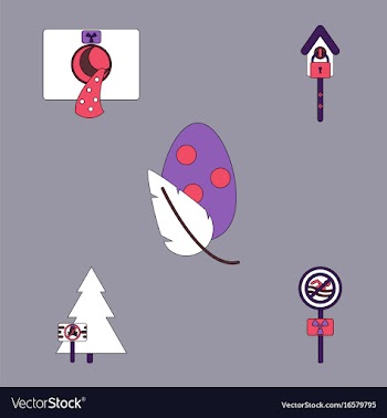 Collection of icons and industry danger vector image