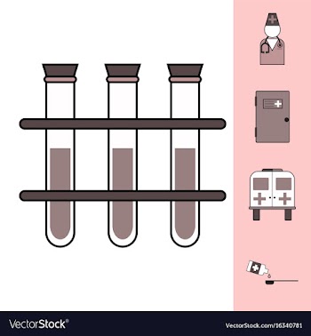 Collection of icons and medical consultation vector image