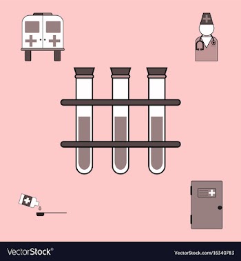 Collection of icons and medical consultation vector image