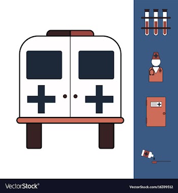 Collection of icons and medical consultation vector image