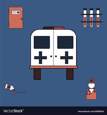 Collection of icons and medical consultation vector image