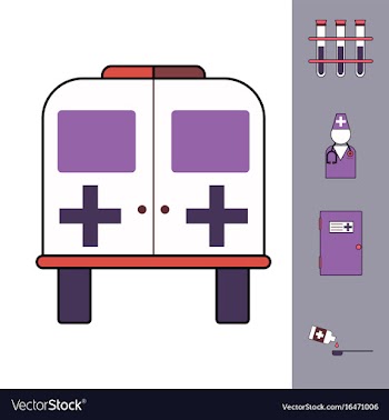 Collection of icons and medical consultation vector image