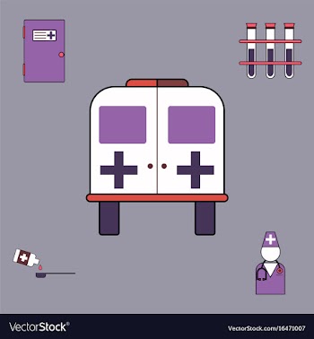 Collection of icons and medical consultation vector image
