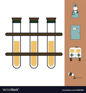Collection of icons and medical consultation vector image