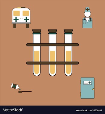 Collection of icons and medical consultation vector image