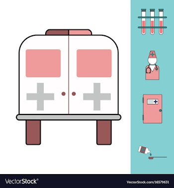 Collection of icons and medical consultation vector image