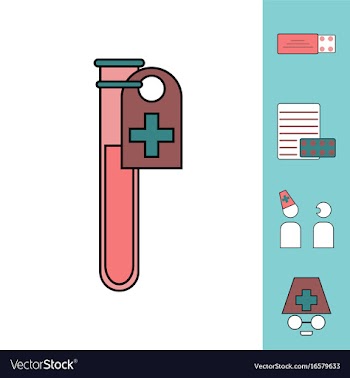 Collection of icons and medical consultation vector image