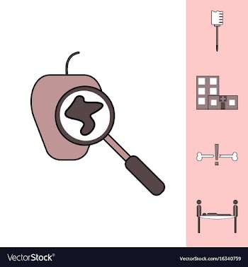 Collection of icons and medical equipment vector image