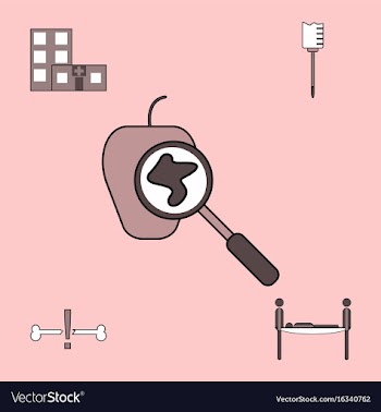 Collection of icons and medical equipment vector image