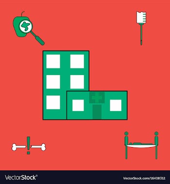 Collection of icons and medical equipment vector image