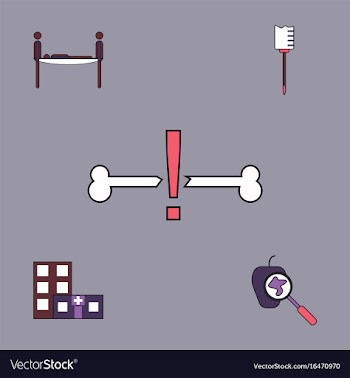 Collection of icons and medical equipment vector image