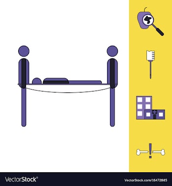 Collection of icons and medical equipment vector image