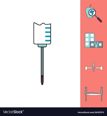 Collection of icons and medical equipment vector image