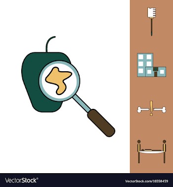 Collection of icons and medical equipment vector image