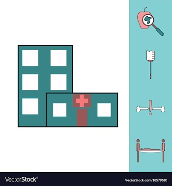Collection of icons and medical equipment vector image