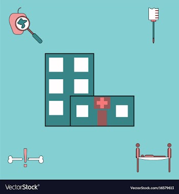 Collection of icons and medical equipment vector image