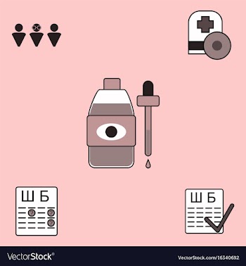 Collection of icons and medical icons vector image