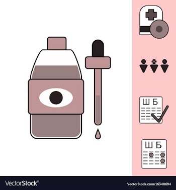 Collection of icons and medical icons vector image