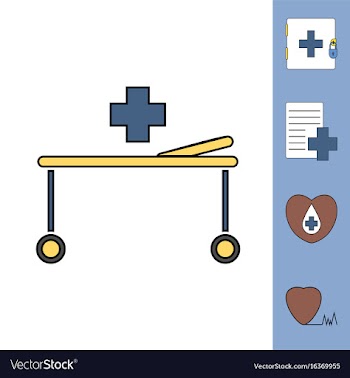 Collection of icons and medical icons vector image