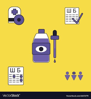 Collection of icons and medical icons vector image