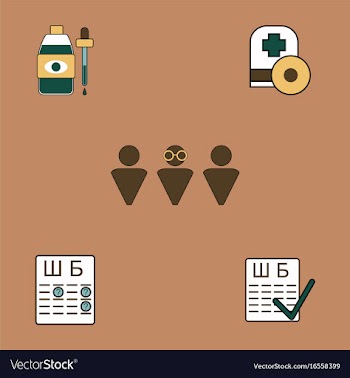 Collection of icons and medical icons vector image