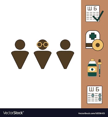 Collection of icons and medical icons vector image