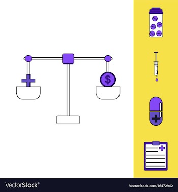 Collection of icons and medical stuff vector image