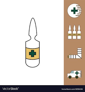 Collection of icons and medical stuff vector image
