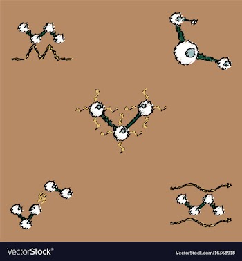 Collection of icons and molecules and atoms vector image