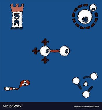 Collection of icons and molecules and atoms vector image