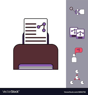 Collection of icons and molecules and atoms vector image