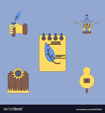 Collection of icons and nature and ecosystem vector image