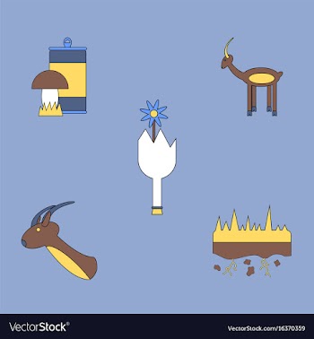 Collection of icons and nature and ecosystem vector image