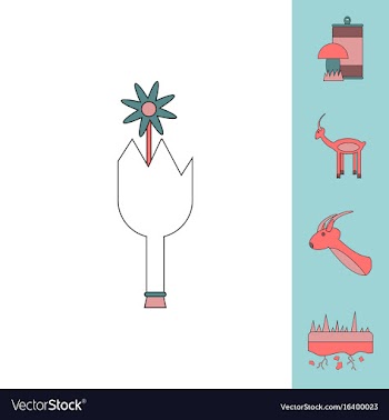 Collection of icons and nature and ecosystem vector image