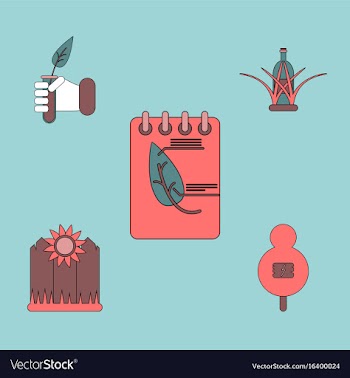 Collection of icons and nature and ecosystem vector image