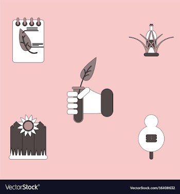 Collection of icons and nature and ecosystem vector image