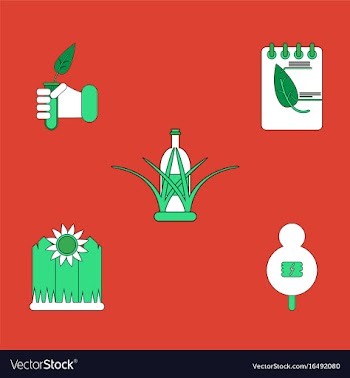 Collection of icons and nature and ecosystem vector image