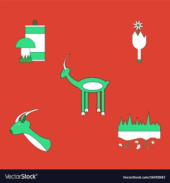 Collection of icons and nature and ecosystem vector image