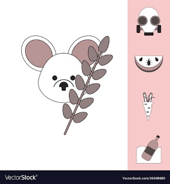 Collection of icons and nature pollution vector image