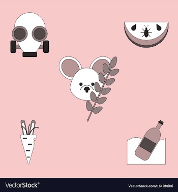 Collection of icons and nature pollution vector image