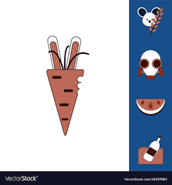 Collection of icons and nature pollution vector image