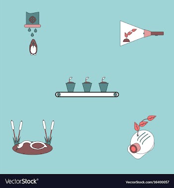 Collection of icons and preserve the ecosystem vector image