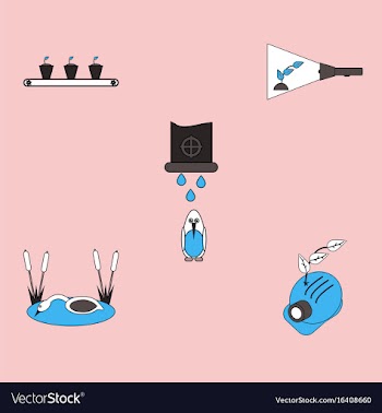 Collection of icons and preserve the ecosystem vector image