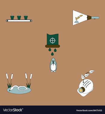 Collection of icons and preserve the ecosystem vector image