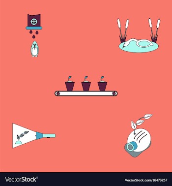 Collection of icons and preserve the ecosystem vector image