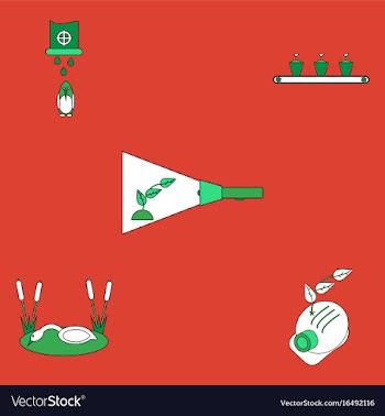 Collection of icons and preserve the ecosystem vector image