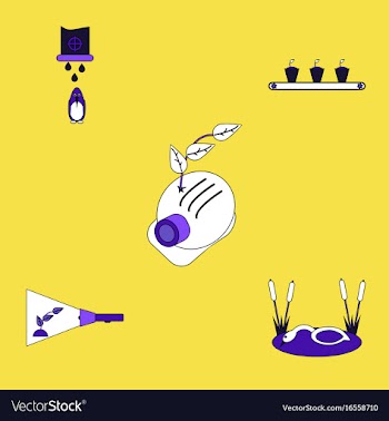 Collection of icons and preserve the ecosystem vector image