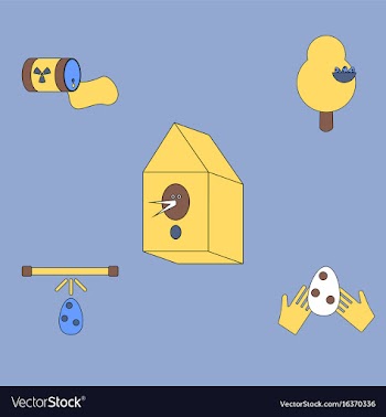 Collection of icons and save nature vector image