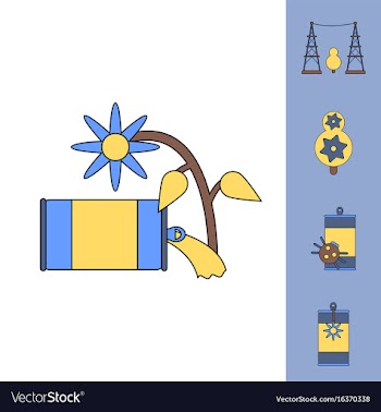 Collection of icons and save nature vector image