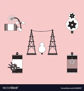 Collection of icons and save nature vector image